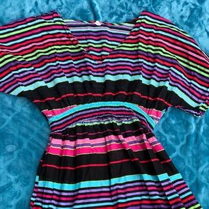 Rainbow Target Xhilaration Striped Swim Coverup